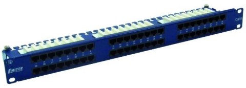 EmiterNet Panel 19", 48xRJ45 UTP kat.6 (1U) z półką, niebieski