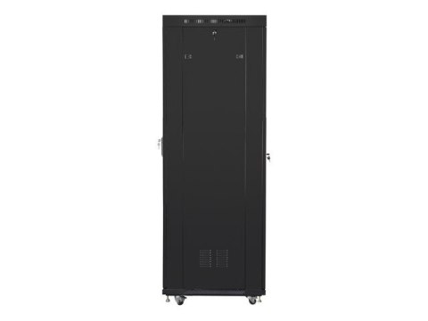 LANBERG SZAFA STOJĄCA RACK 19" 42U 600X800 DRZWI SZKLANE LCD CZARNA FF01-6842-12BL (FLAT PACK)