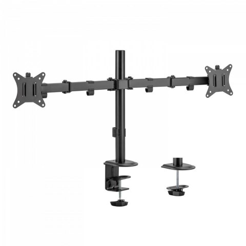 DUAL MONITOR CLAMP DESK MOUNT/81CM/32IN DISPLAYS W/ GROMMET