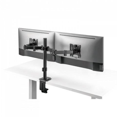 DUAL MONITOR CLAMP DESK MOUNT/81CM/32IN DISPLAYS W/ GROMMET