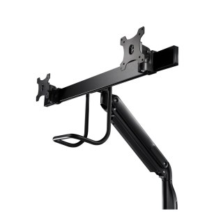 DUAL MONITOR GAS SPRING MOUNT/ERGO CROSSBAR HANDLE FULL MOTION