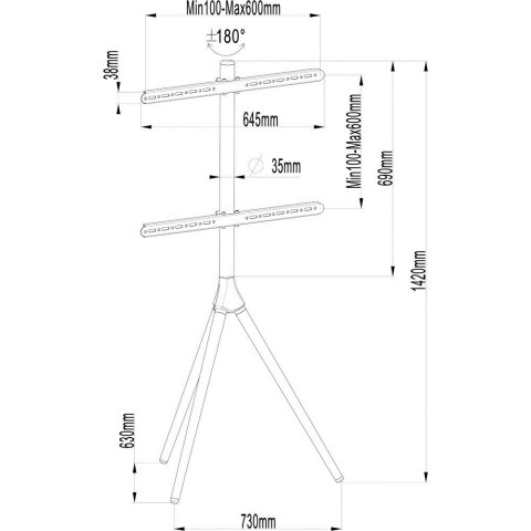 TECHLY STOJAK PODŁOGOWY TRIPOD TV LCD/LED 32-65 CA