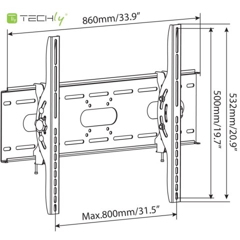 Uchwyt Ścienny TV LCD/LED 42-80 Cali 80kg Uchylny Slim