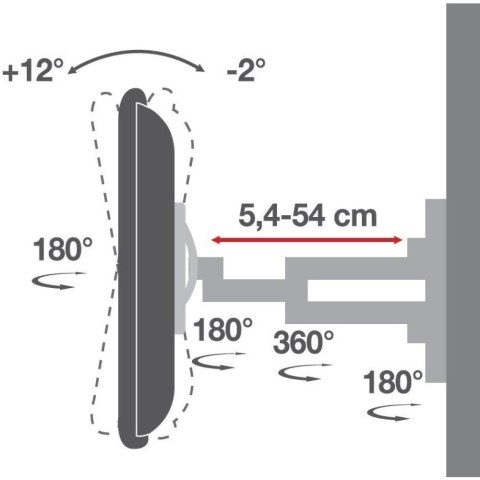 Uchwyt Ścienny TV LED/LCD 40-65 Cali 35kg Obrotowy Techly