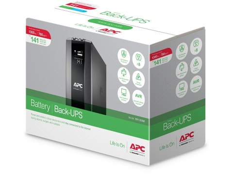 APC Back UPS Pro BR 1300VA, 8 Outlets, AVR, LCD Interface