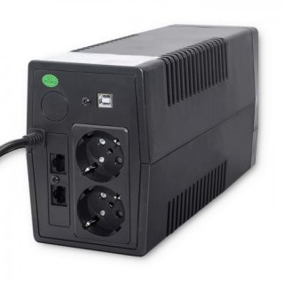 QOLTEC ZASILACZ AWARYJNY UPS 650VA | 360W | LCD | USB | RJ45