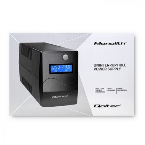 QOLTEC ZASILACZ AWARYJNY UPS 650VA | 360W | LCD | USB | RJ45