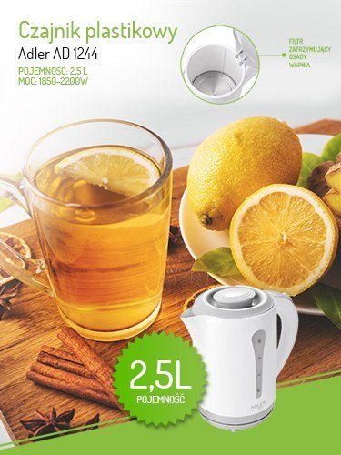 Czajnik plastikowy 2,5 L