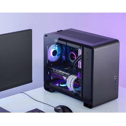 Obudowa Jonsbo U4 Mini Micro-ATX, Szkło Hartowane - Czarna