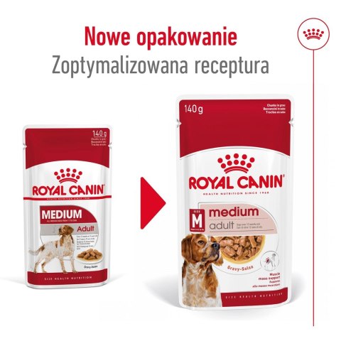 ROYAL CANIN SHN Medium Adult w sosie - mokra karma dla psa dorosłego - 10x140g