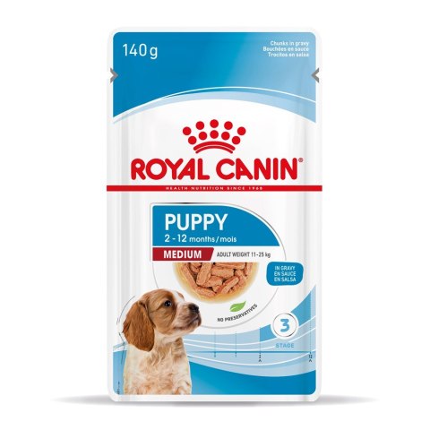 ROYAL CANIN SHN Medium Puppy w sosie - mokra karma dla szczeniąt - 10X140g