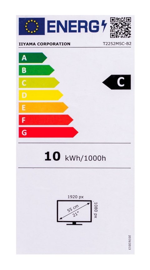 MONITOR IIYAMA DOTYKOWY LED 21,5" T2252MSC-B2