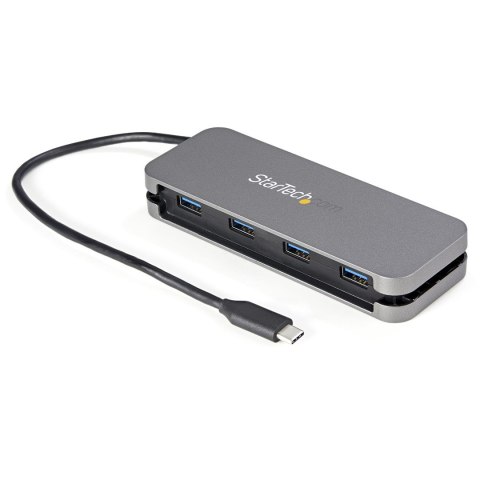 StarTech.com HB30CM4AB huby i koncentratory USB 3.2 Gen 1 (3.1 Gen 1) Type-C 5000 Mbit/s Czarny, Szary