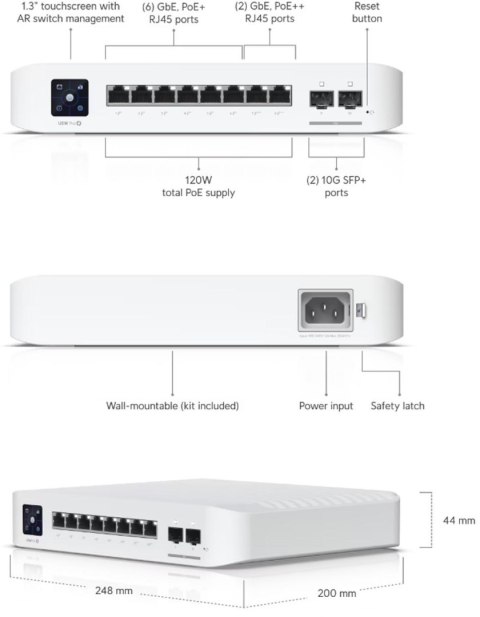 UBIQUITI UNIFI SWITCH (USW-Pro-8-POE)