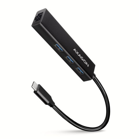 AXAGON HMC-GL3A USB-C Hub, 3x USB-A, Gbit-LAN, czarny