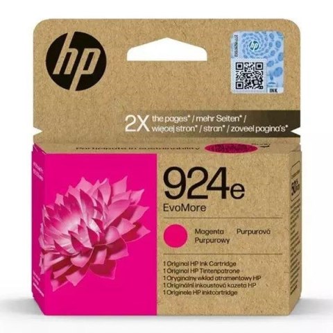 HP Oryginalny purpurowy tusz 924e EvoMore