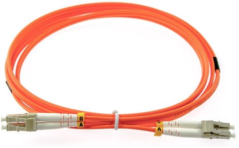 PATCHCORD ŚWIATŁOWODOWY MM 1M DUPLEX 50/125um OM2, LC/UPC-LC/UPC