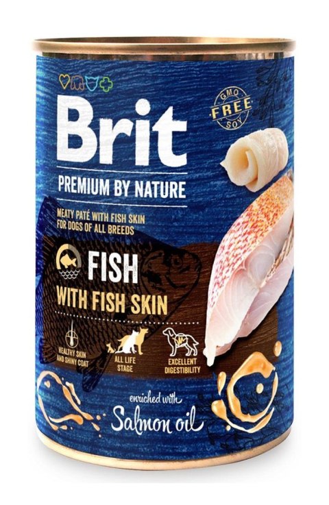 BRIT PREMIUM BY NATURE - FISH&FISH SKIN - mokra karma dla psa -400g