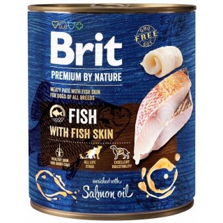 BRIT PREMIUM BY NATURE FISH&FISH SKIN - mokra karma dla psa - 800g