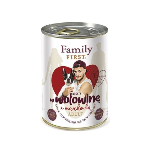 FamilyFirst Bogata w wołowinę+marchewka adult 400g