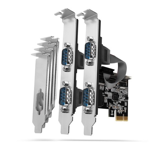 Karta sieciowa AXAGON PCEA-S4N PCIe z 4 portami szeregowymi - chipset ASIX AX99100