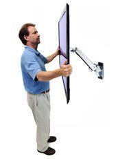 Ergotron INTERACTIVE TV ARM WALLMOUNT/30-55IN 8-18KG MIS-E/F POLISHED