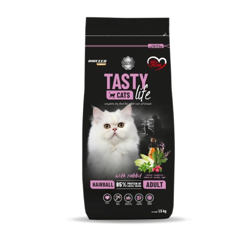 BIOFEED TASTY CATS LIFE HAIRBALL WITH RABBIT 1,5KG