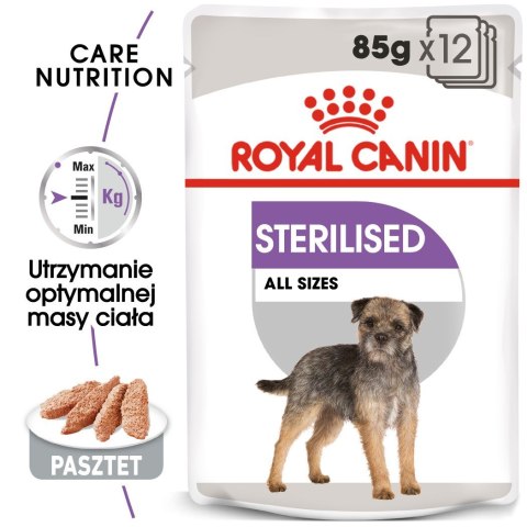 Royal Canin CCN Sterilised Loaf - mokra karma dla psa dorosłego - 12x85g