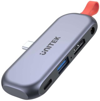 Unitek Hub USB-C mobile, HDMI 4K, audio, PD 100W