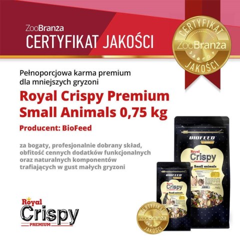 BIOFEED Royal Crispy Premium Small Animals 0,75kg