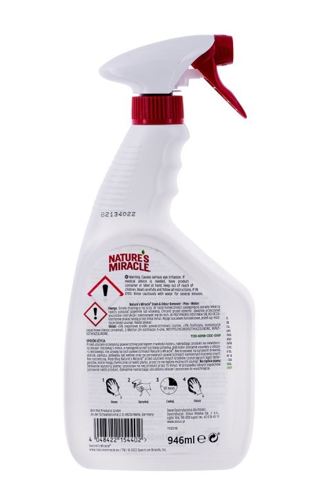 Natures Miracle DOG Remover i Odplamiacz 946ml