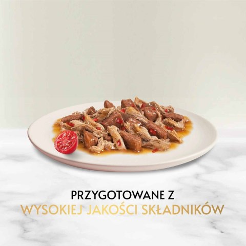 GOURMET GOLD Wołowina z kurczakiem w sosie pomidorowym 85g