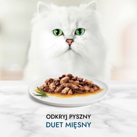 GOURMET PERLE Duet Mięsny - mokra karma dla dorosłego kota - 4x85g