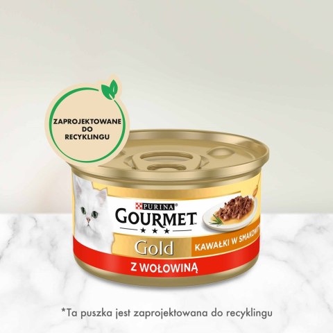 Gourmet Gold Sauce Delight mokra karma dla kota z wołowiną 85g