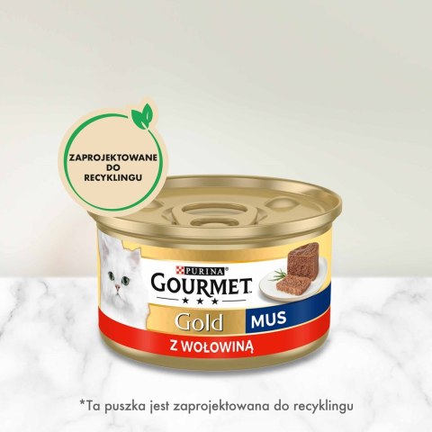 Gourmet Gold mokra karma dla kota mus z wołowiny 85g