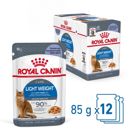 ROYAL CANIN FCN Light Weight Care w galaretce - mokra karma dla kota dorosłego - 12x85g