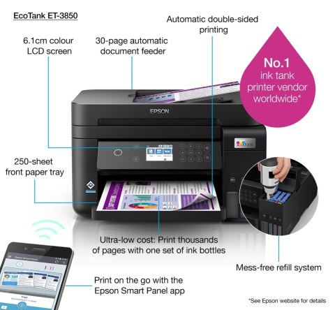 Drukarka wielofunkcyjna Epson EcoTank ET-3850