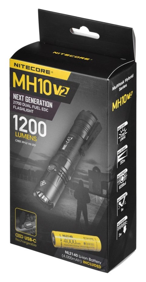 Latarka Nitecore MH10 V2 1200lm LED Black