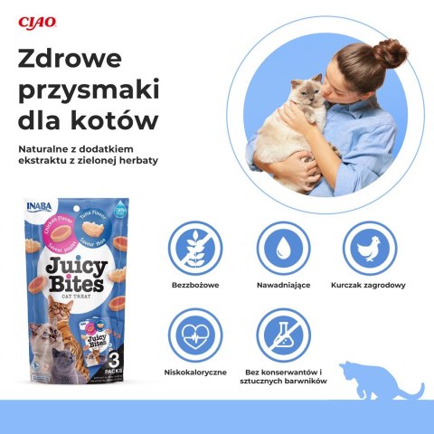 INABA CAT JUICY BITES kurczak i tunczyk - przysmak dla kota 3 x 11 g