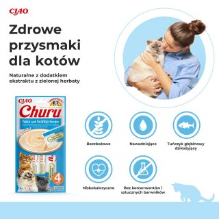 Przysmak CHURU Tuńczyk z przegrzebkami kot 4x14g