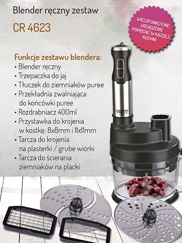 Blender ręczny zestaw 1600W