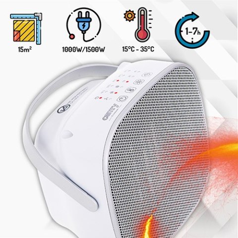 Termowentylator ceramiczny z LED