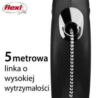 Smycz NEW CLASSIC S linka -5m -do 12kg czarny