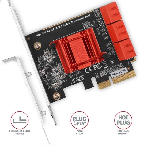 AXAGON PCES-SA6 Kontroler PCIe 6x wewn.