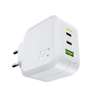 GREEN CELL ŁADOWARKA MULTI USB GAN GC POWERGAN 65W PD 3.0 QC 3.0 2XUSB-C 1XUSB-A BIAŁA