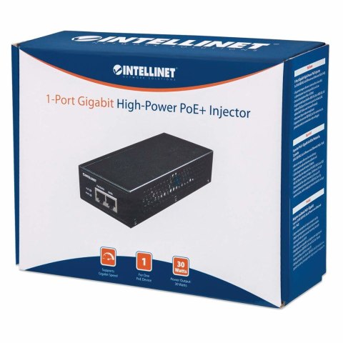 INTELLINET Net Adapter PoE+ Injektor (Strom/2xRJ-45