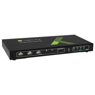 Przełącznik KVM HDMI/USB 4x1 z Audio 4K*60Hz Techly