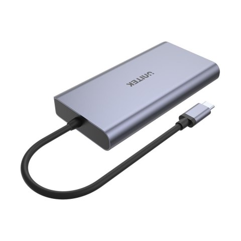 Unitek Hub USB-C 2x USB 3.1 HDMI DP RJ45 czytnikSD