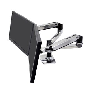 Ergotron LX DUAL SIDE BY SIDE ARM POLISH/27IN 18.1KG LIFT33 MIS-D 10Y WA