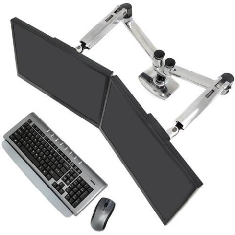 Ergotron LX DUAL SIDE BY SIDE ARM POLISH/27IN 18.1KG LIFT33 MIS-D 10Y WA